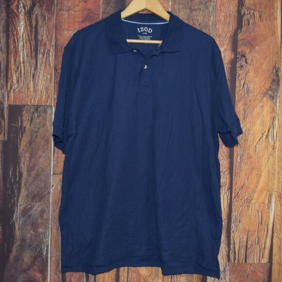 IZOD Men's Sz XL Blue Pique POLO Shirt - EXCELLENT Condition - Picture 1 of 5